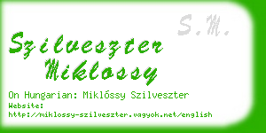szilveszter miklossy business card